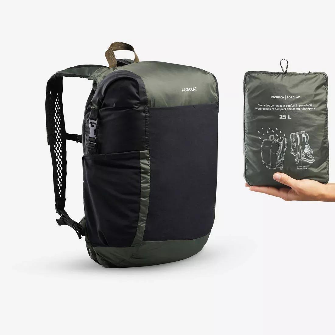 Waterproof Foldable Backpack - 25L Travel, Green, , large image number 0