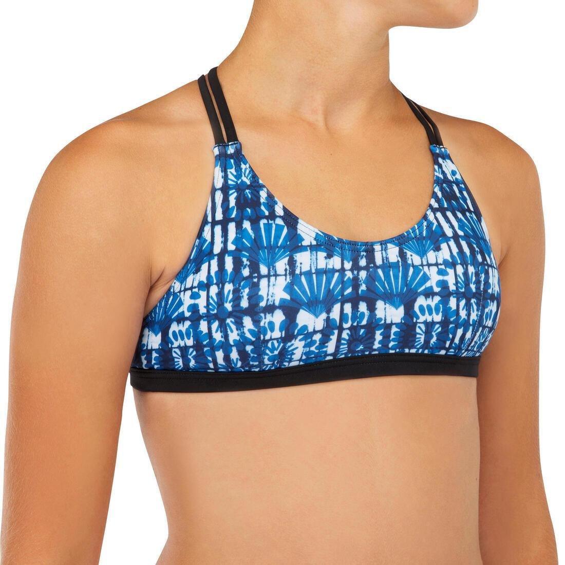 Girl's Surf Swimsuit TOP Bondi 500, Pale Mint, , large image number 14