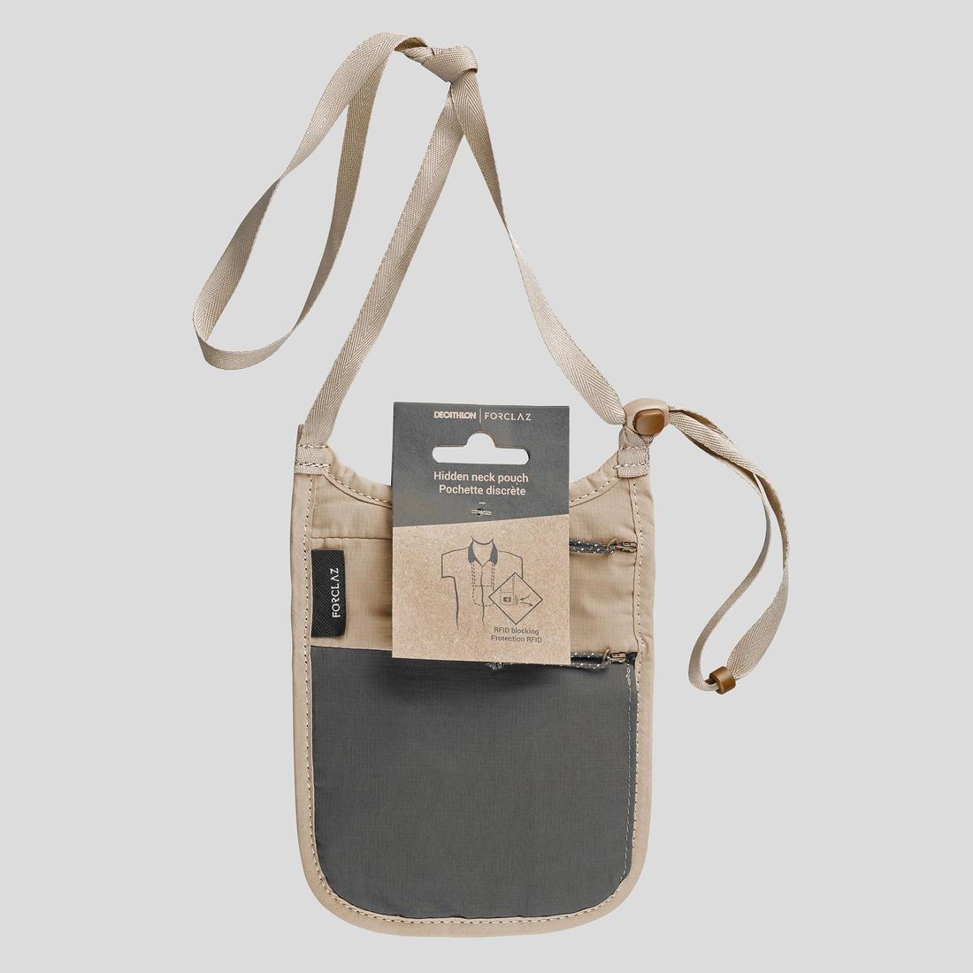 Discreet neck pouch TRAVEL RFID, cappuccino beige, No Color, large image number 13