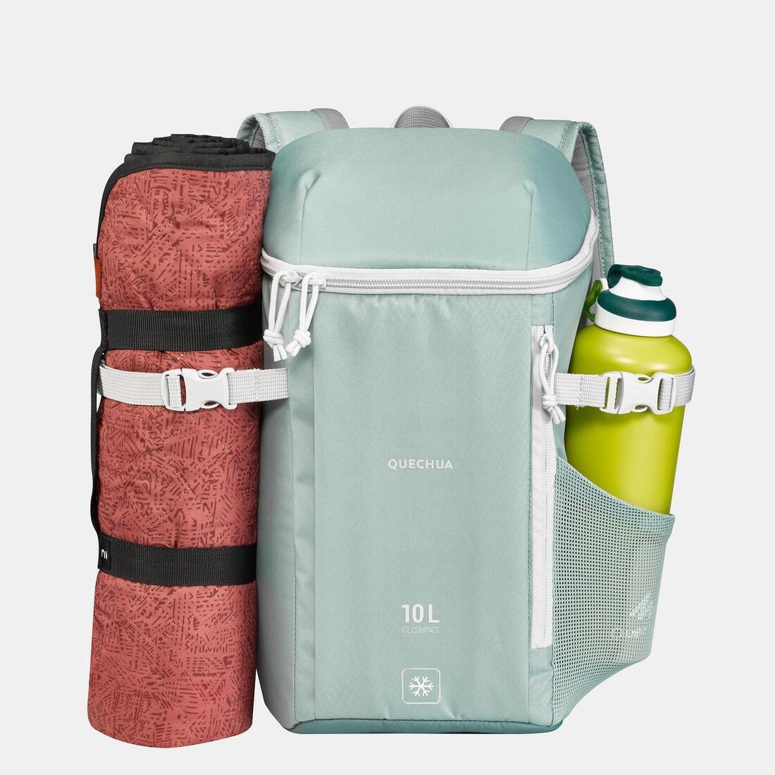 Ice 10 L compact and isothermal backpack 100, frozen green, No Color, large image number 3