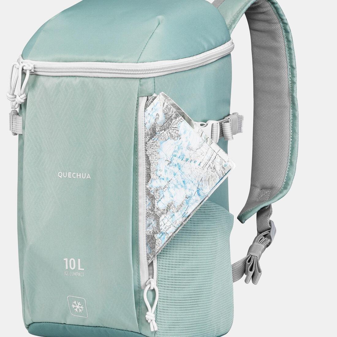 Ice 10 L compact and isothermal backpack 100, frozen green, No Color, large image number 5
