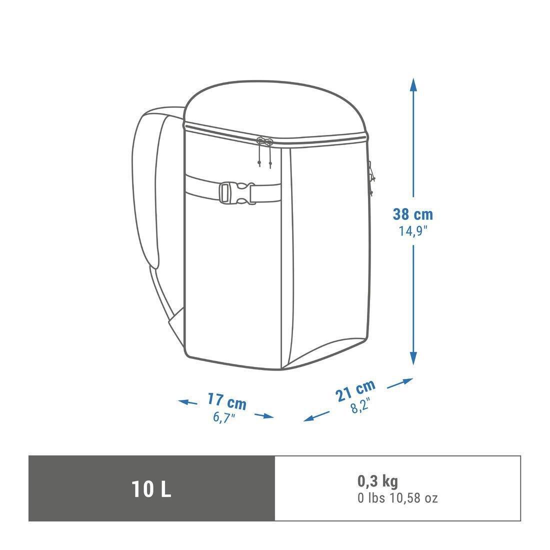 Ice 10 L compact and isothermal backpack 100, frozen green, No Color, large image number 9