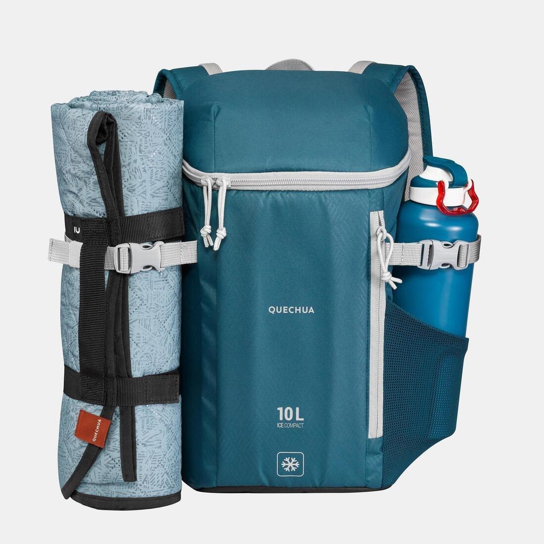 Ice 10 L compact and isothermal backpack 100, frozen green, No Color, large image number 10