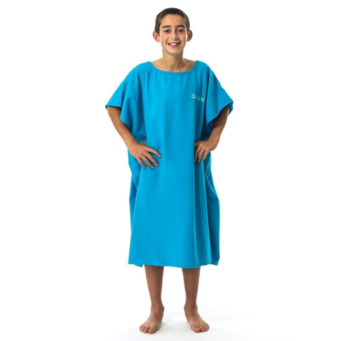 OLAIAN - Kids Surf Poncho 100, Turquoise Blue