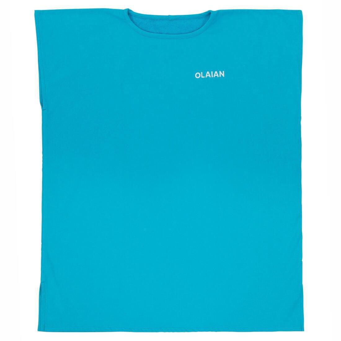 Kids Surf Poncho 100, Turquoise Blue, No Color, large image number 5