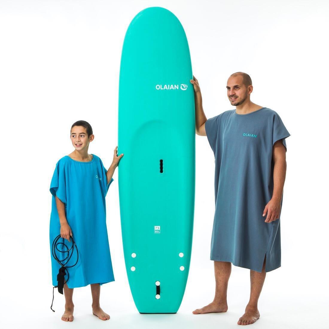 OLAIAN - Kids Surf Poncho 100, Turquoise Blue