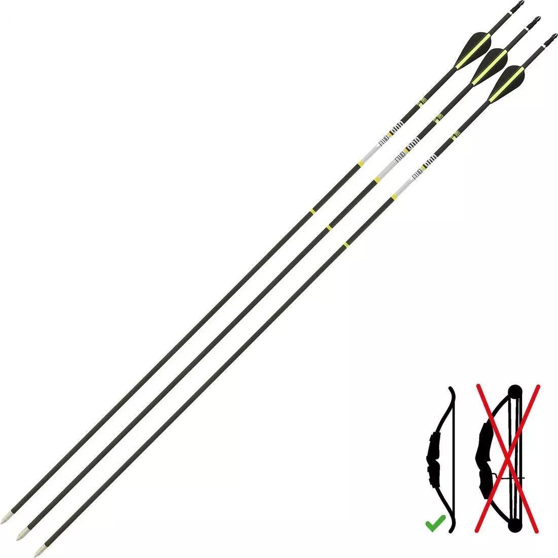 Carbon Archery Arrows for Recurve Bow Tri-Pack Club 900, , large image number 0