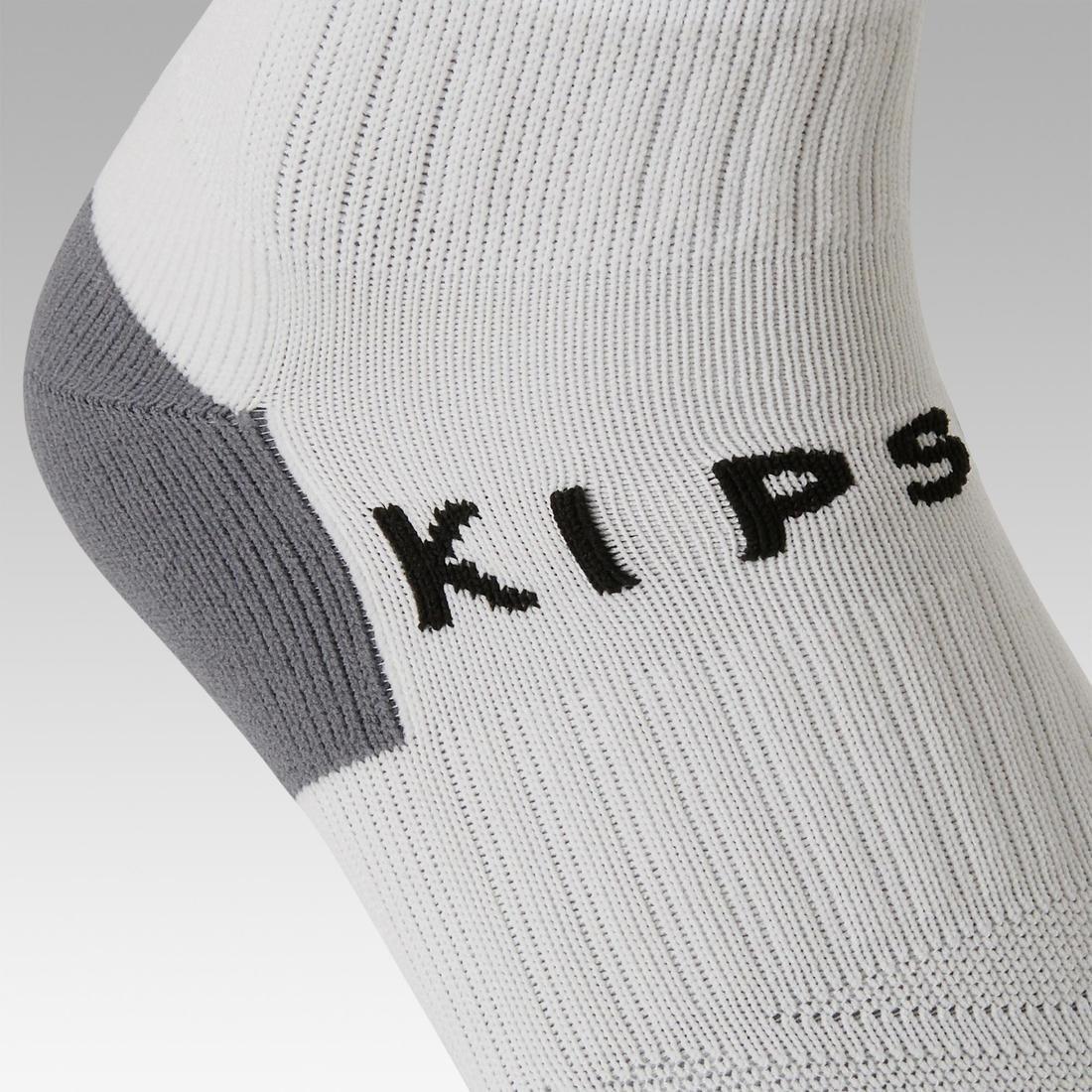 Kids Football Socks F500 - White With Stripes, No Color, large image number 3