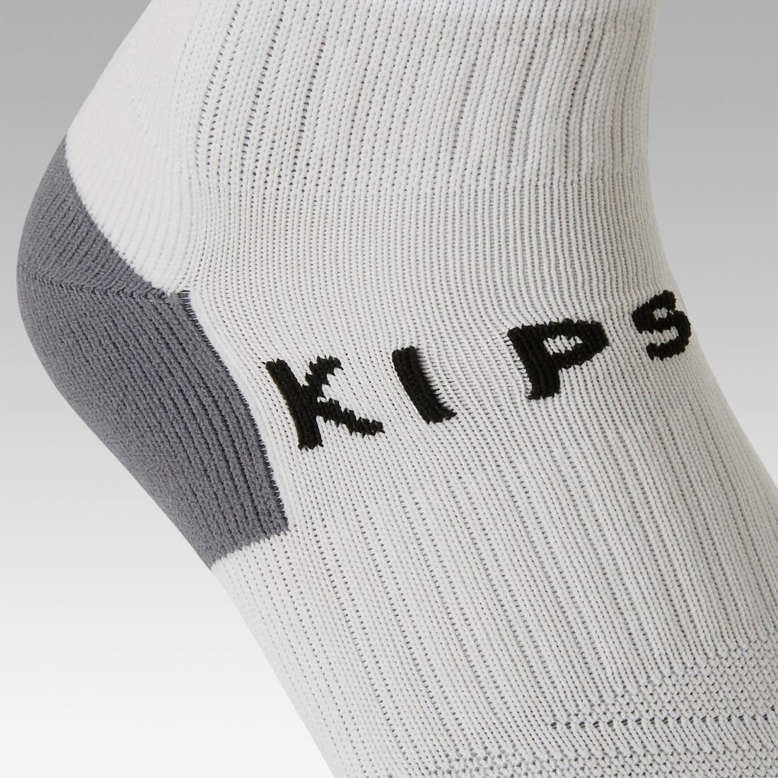 Kids Football Socks F500 - White With Stripes, , large image number 7