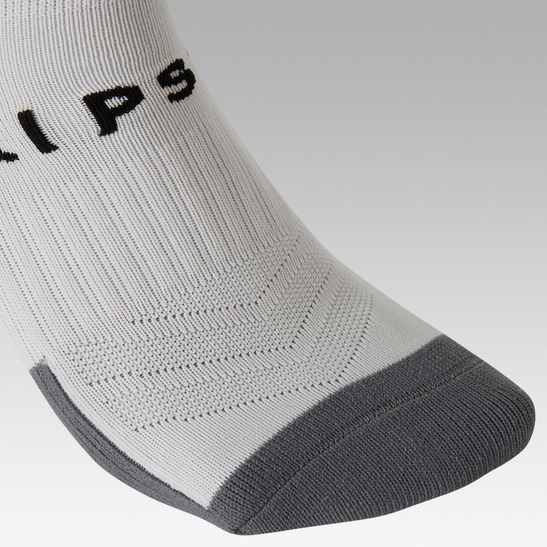 Kids Football Socks F500 - White With Stripes, , large image number 9