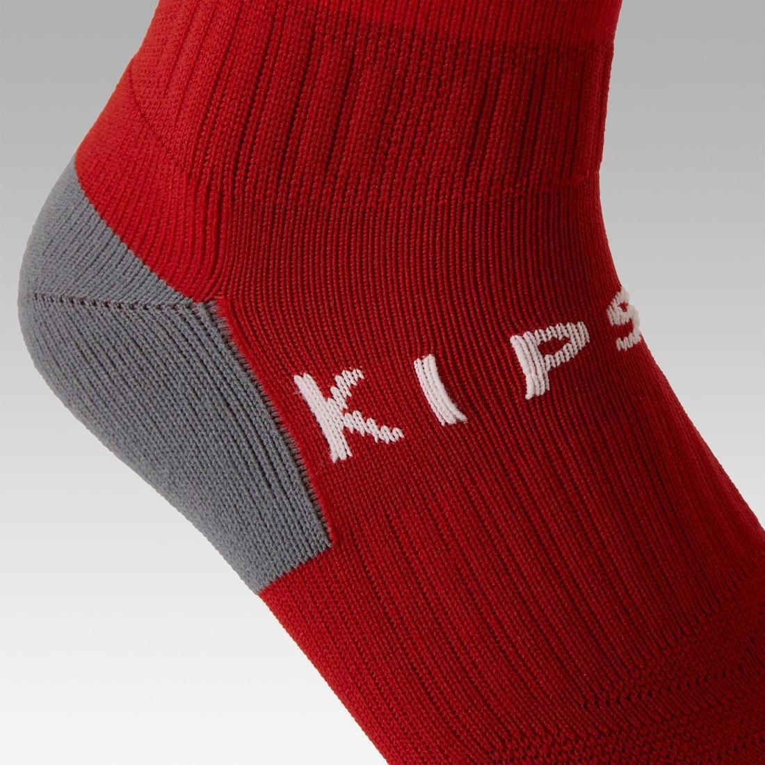 Kids' Football Socks Viralto Club, Scarlet Red, , large image number 1