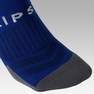 KIPSTA - Kids Football Socks F500 - Navy With Stripes, Bright Indigo