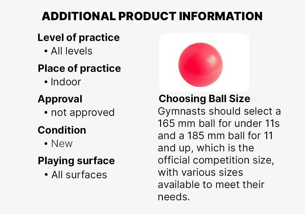 Rhythmic Gymnastics (Gr) Ball 16.5 Cm, Pink, No Color, medium