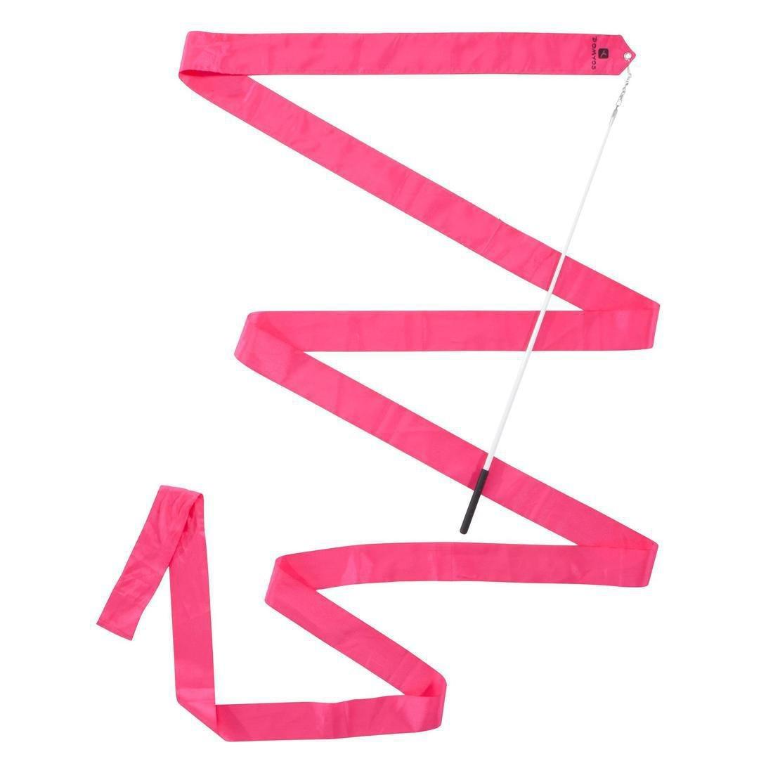Rhythmic Gymnastics (RG) Ribbon, Fluo Coral Pink, No Color, large image number 8