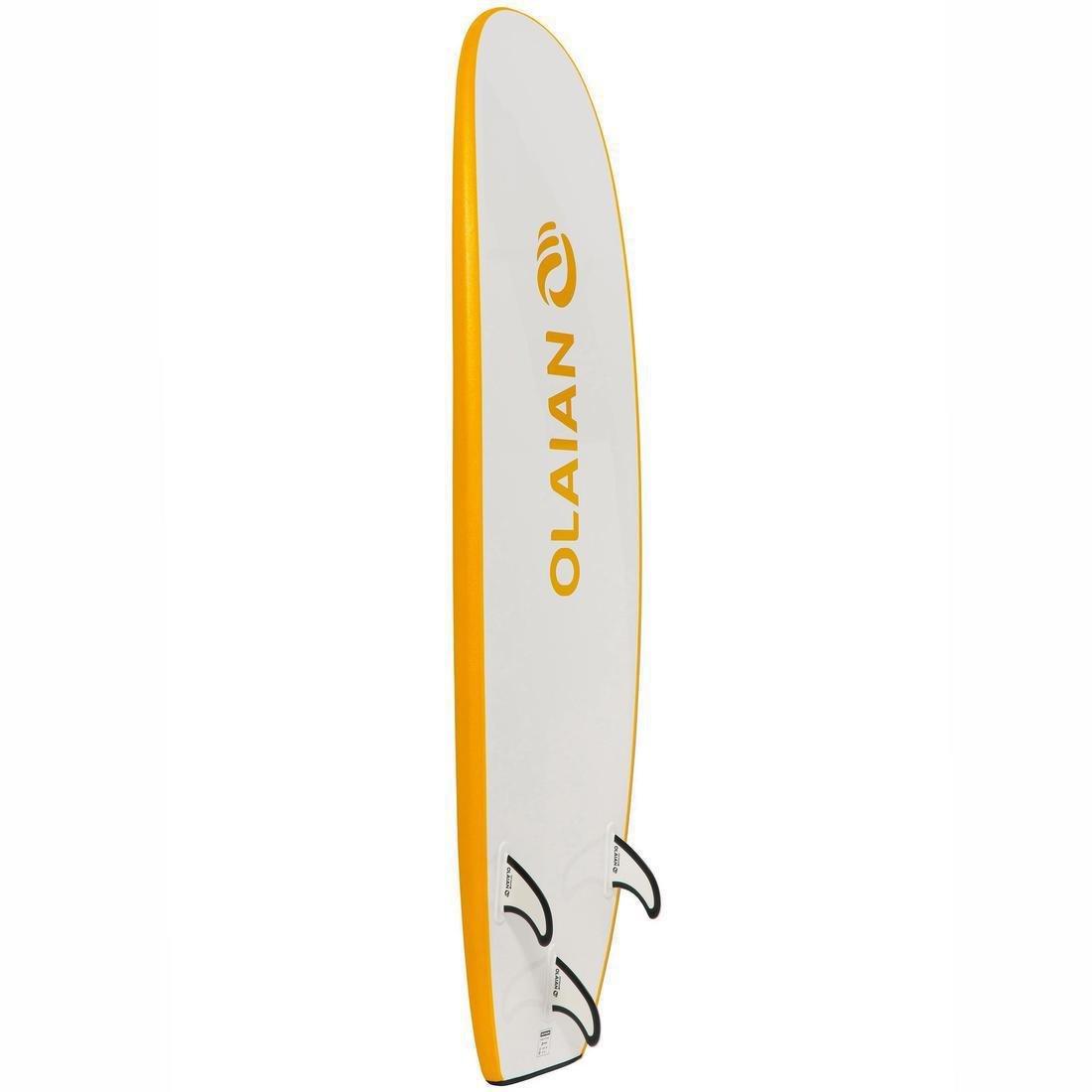 Foam Surfboard 100 6'8 Supplied With A Leash And 3 Fins., No Color, large image number 3