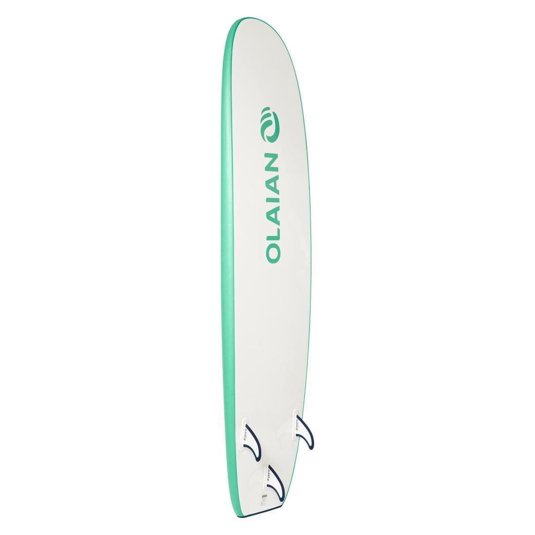 Foam Surfboard 100 7'5'' With Leash And 3 Fin, No Color, large image number 1