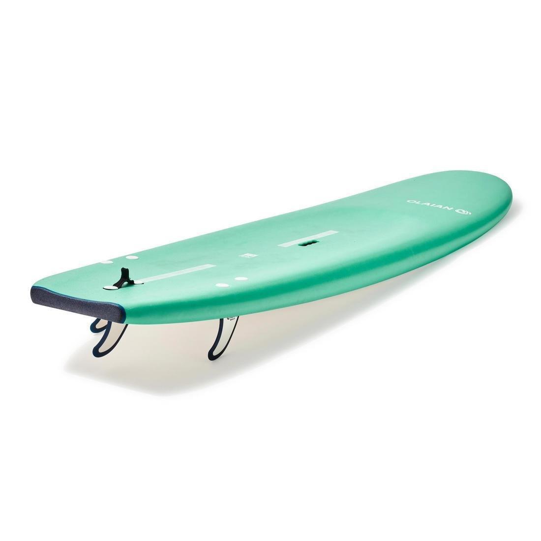 Foam Surfboard 100 7'5'' With Leash And 3 Fin, No Color, large image number 2
