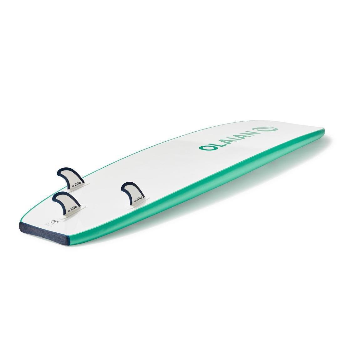 Foam Surfboard 100 7'5'' With Leash And 3 Fin, No Color, large image number 3