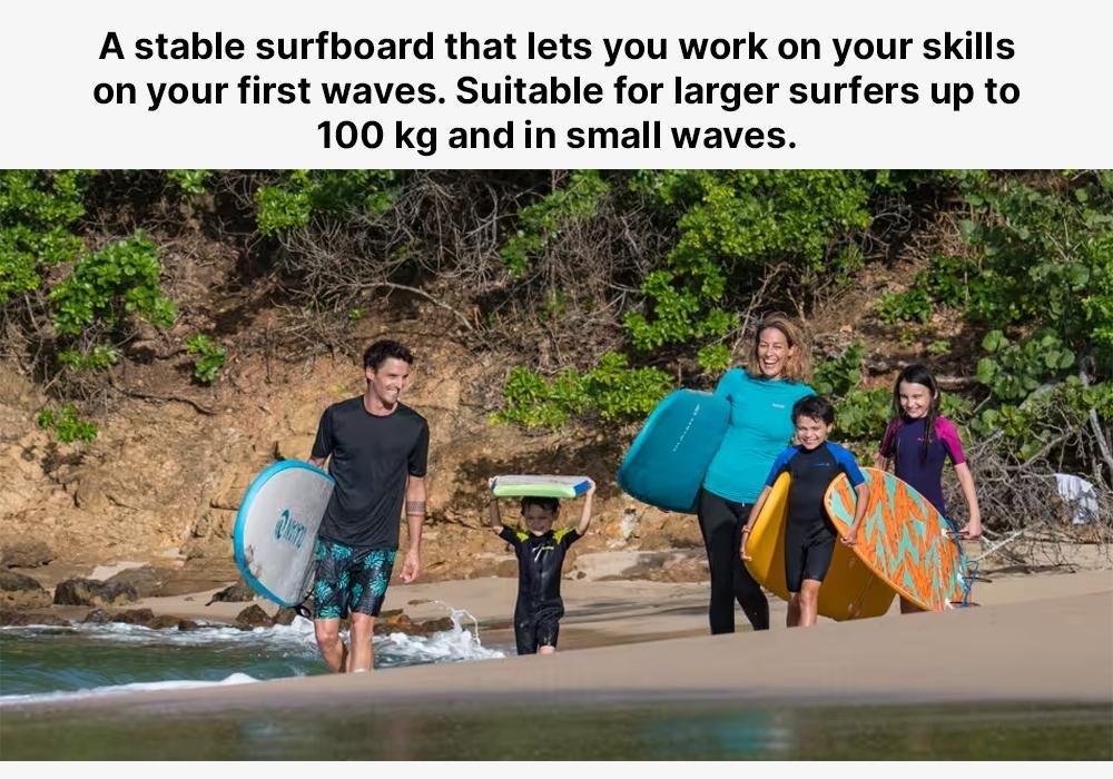 Foam Surfboard 100 8'2 Supplied With A Leash And 3 Fins., No Color, large image number 19