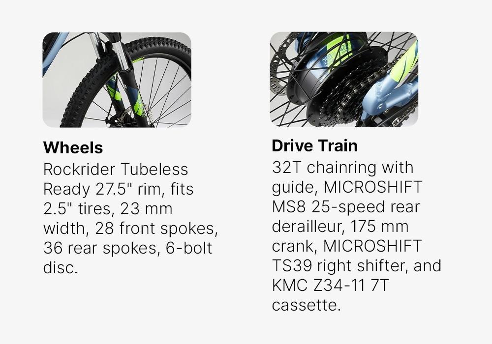 27.5 Hardtail Electric Mountain Bike - E-ST 100, Blue, No Color, large image number 17