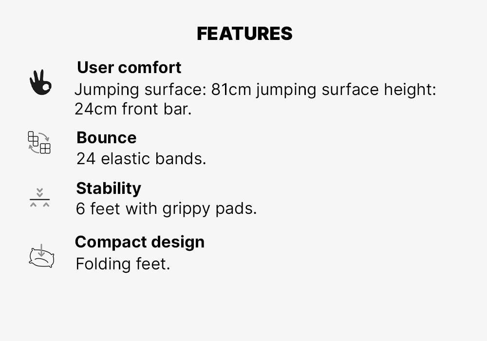 Fitness Trampoline With Front Bar - Fit Trampo 500, No Color, large image number 15