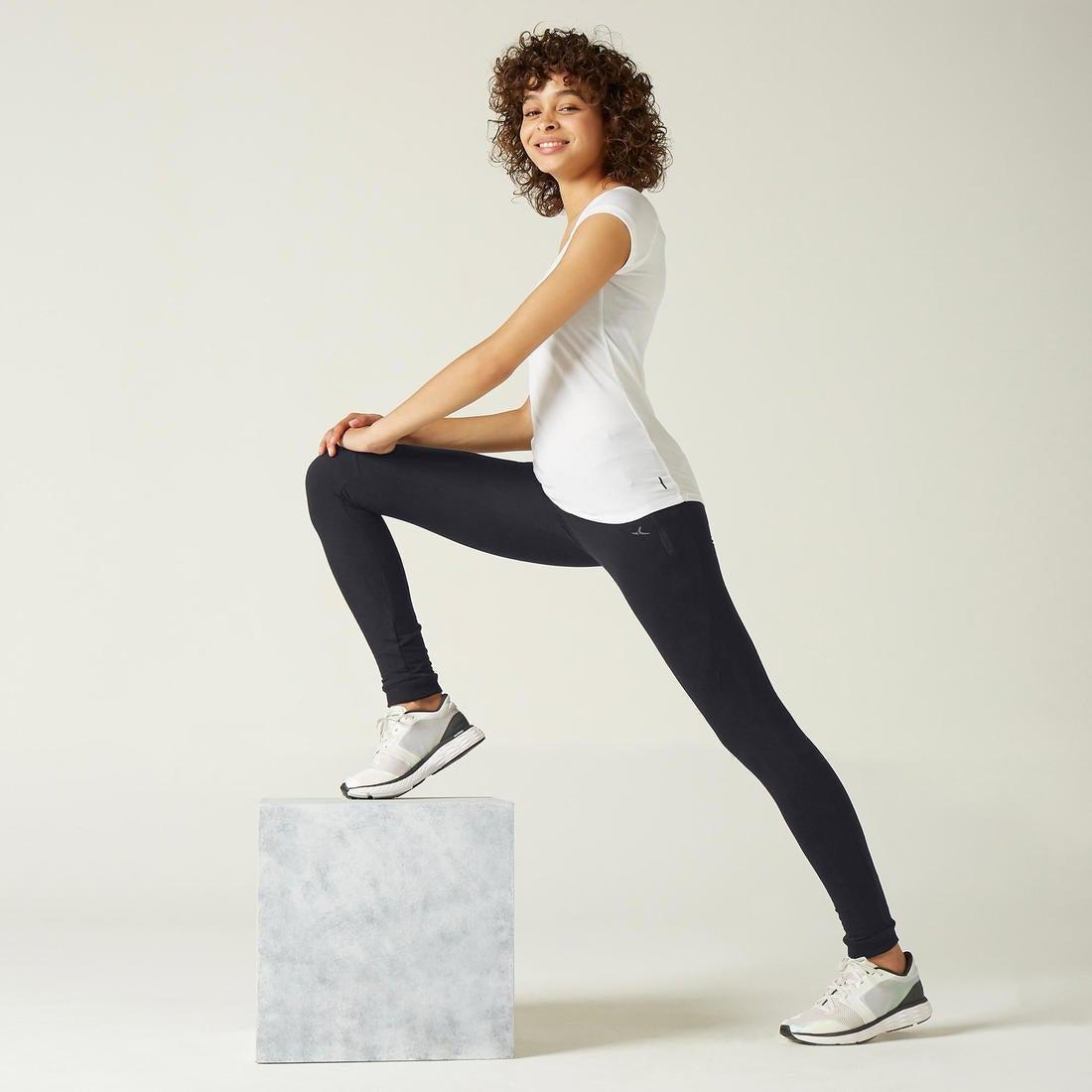 Warm Slim-FitFitness Jogging Bottoms With Zippe Pockets, Navy Blue, No Color, large image number 13