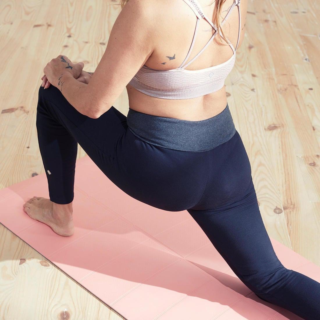 Women Eco-Designed Gentle Yoga Leggings, Black, No Color, large image number 8
