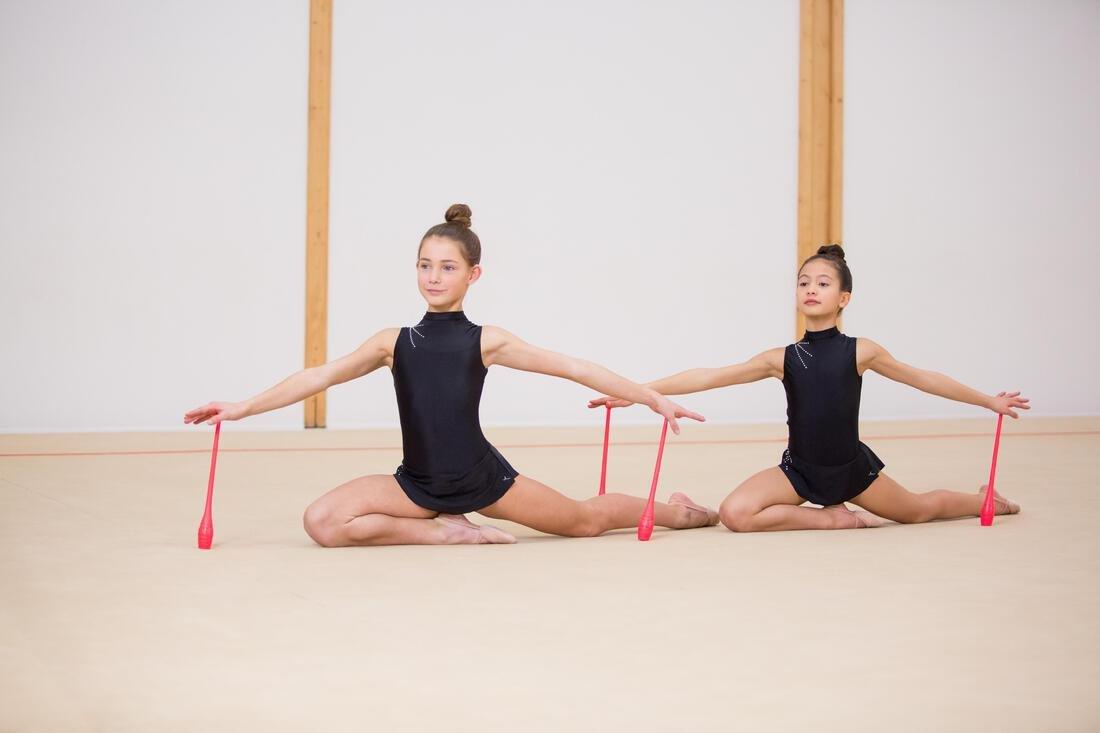 Rhythmic Gymnastics Clubs, Fluo Coral Pink, No Color, large image number 5