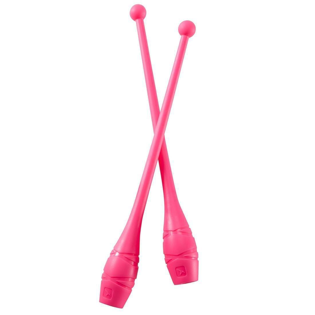Rhythmic Gymnastics Clubs, Fluo Coral Pink, No Color, large image number 7
