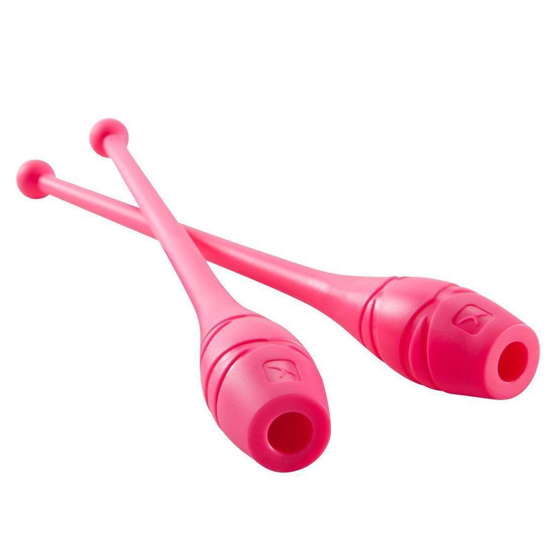 Rhythmic Gymnastics Clubs, Fluo Coral Pink, No Color, large image number 8