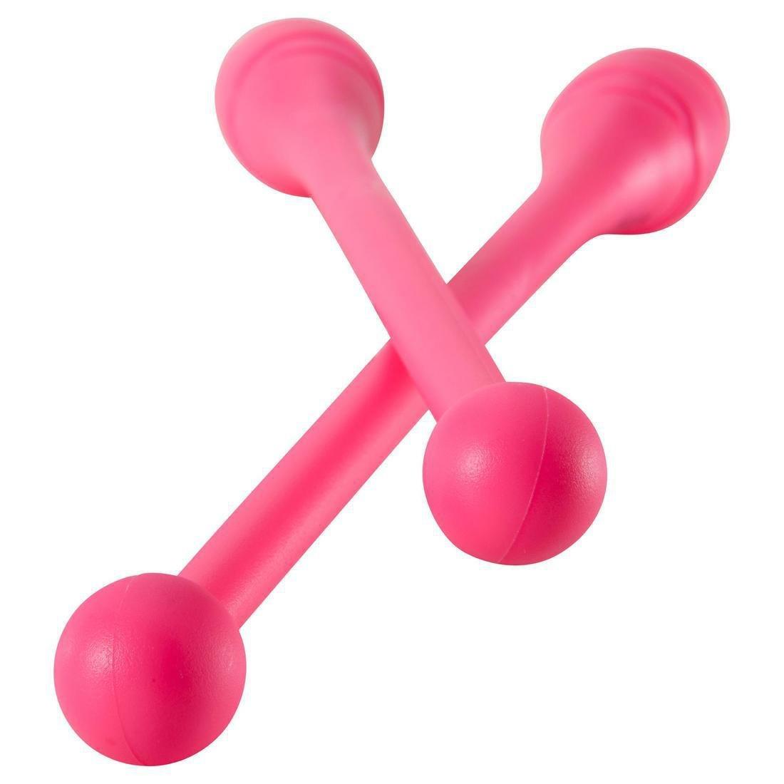 Rhythmic Gymnastics Clubs, Fluo Coral Pink, No Color, large image number 9