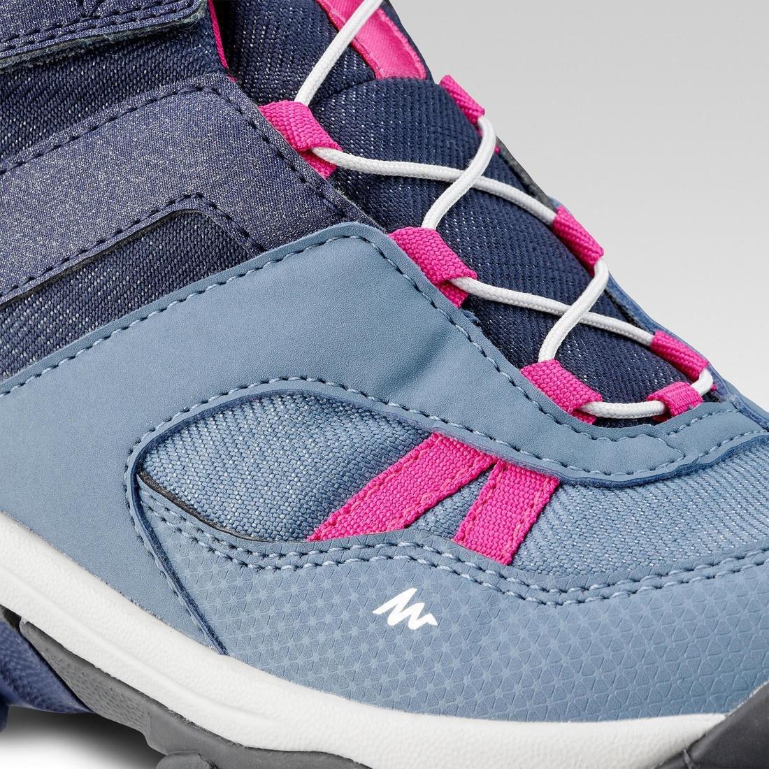 STORM BLUE Children's waterproof walking shoes - CROSSROCK MID blue - size jr. 10 - ad. 2, , large image number 5