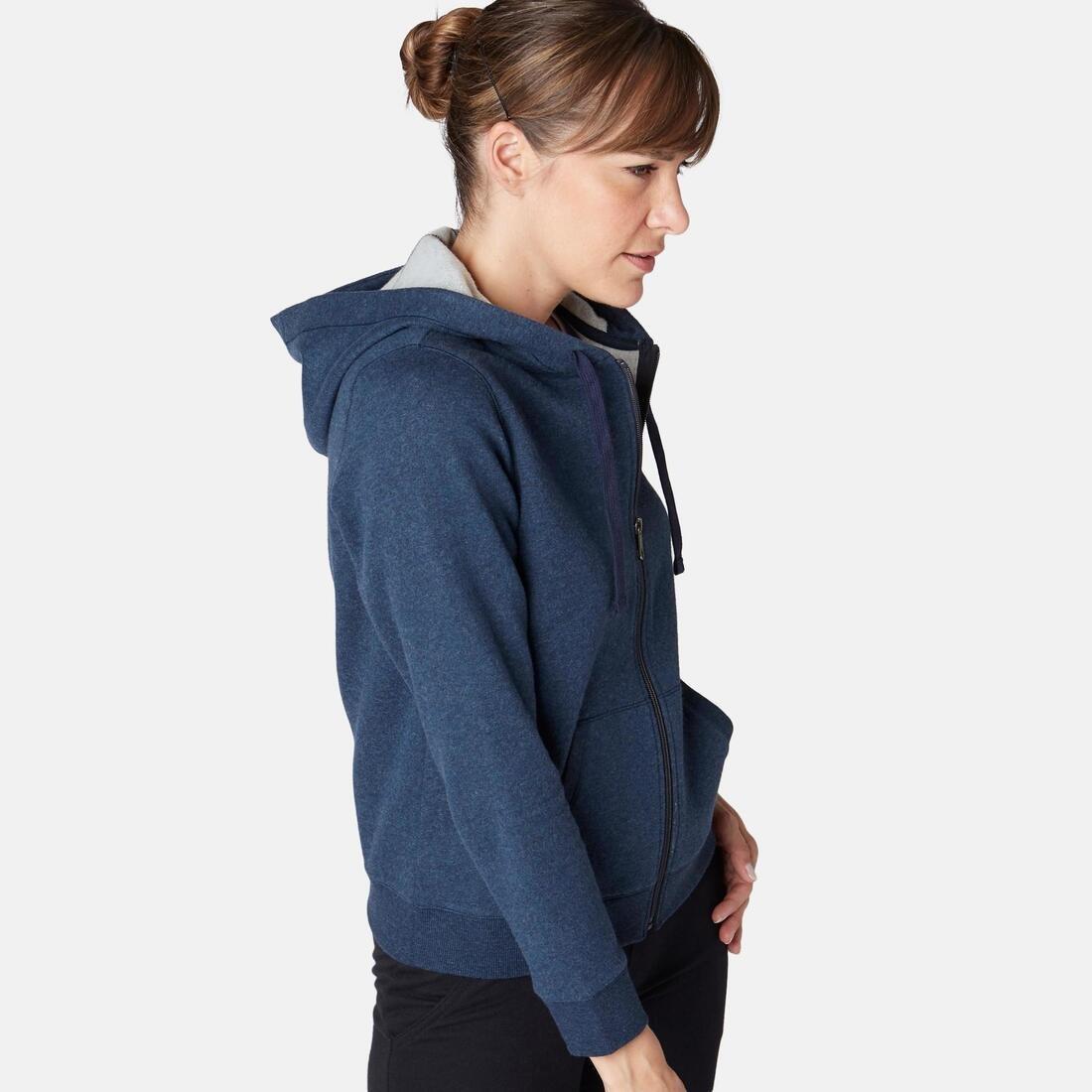 Warm Zippe Fitness Hoodie, Grey, , large image number 3
