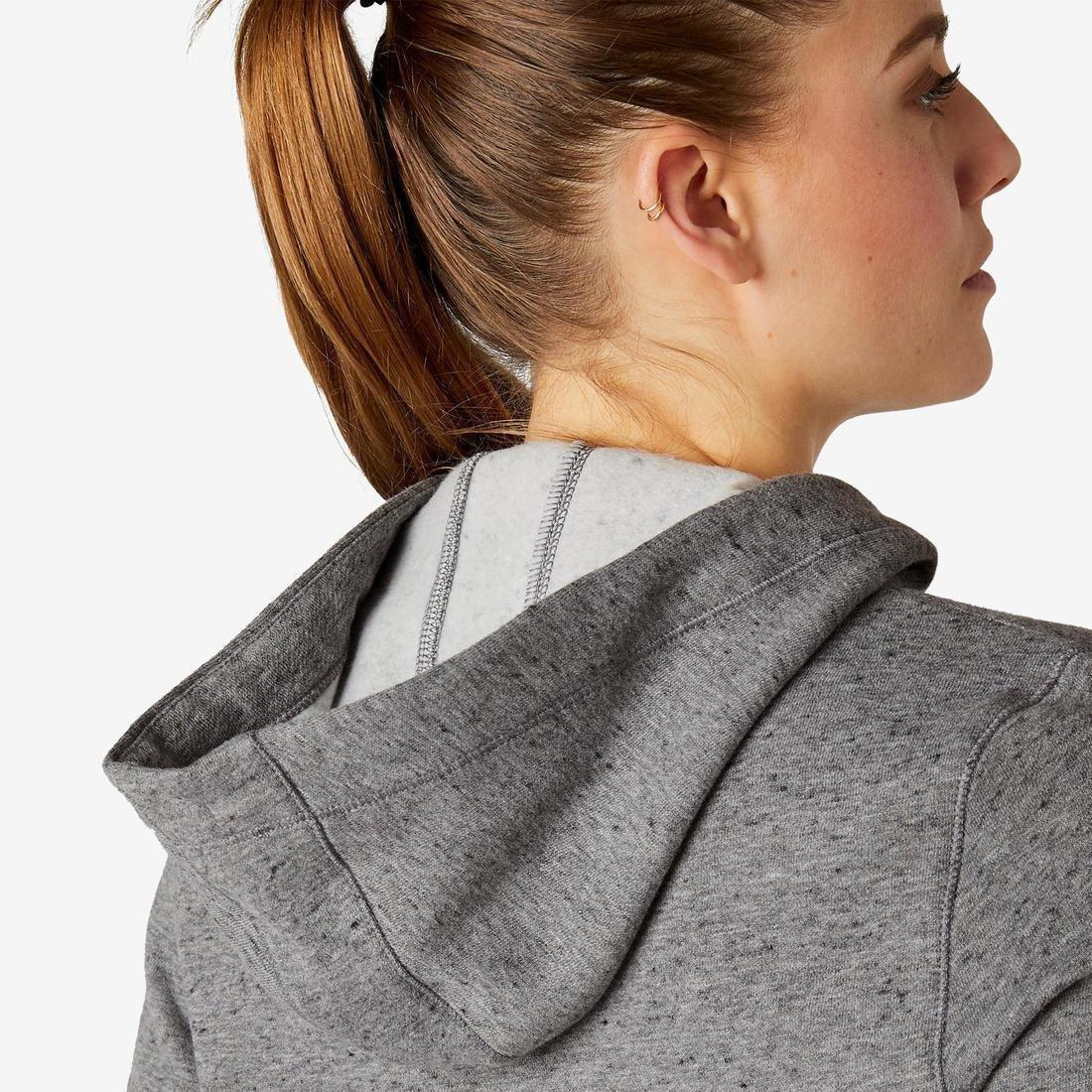 Warm Zippe Fitness Hoodie, Grey, , large image number 11