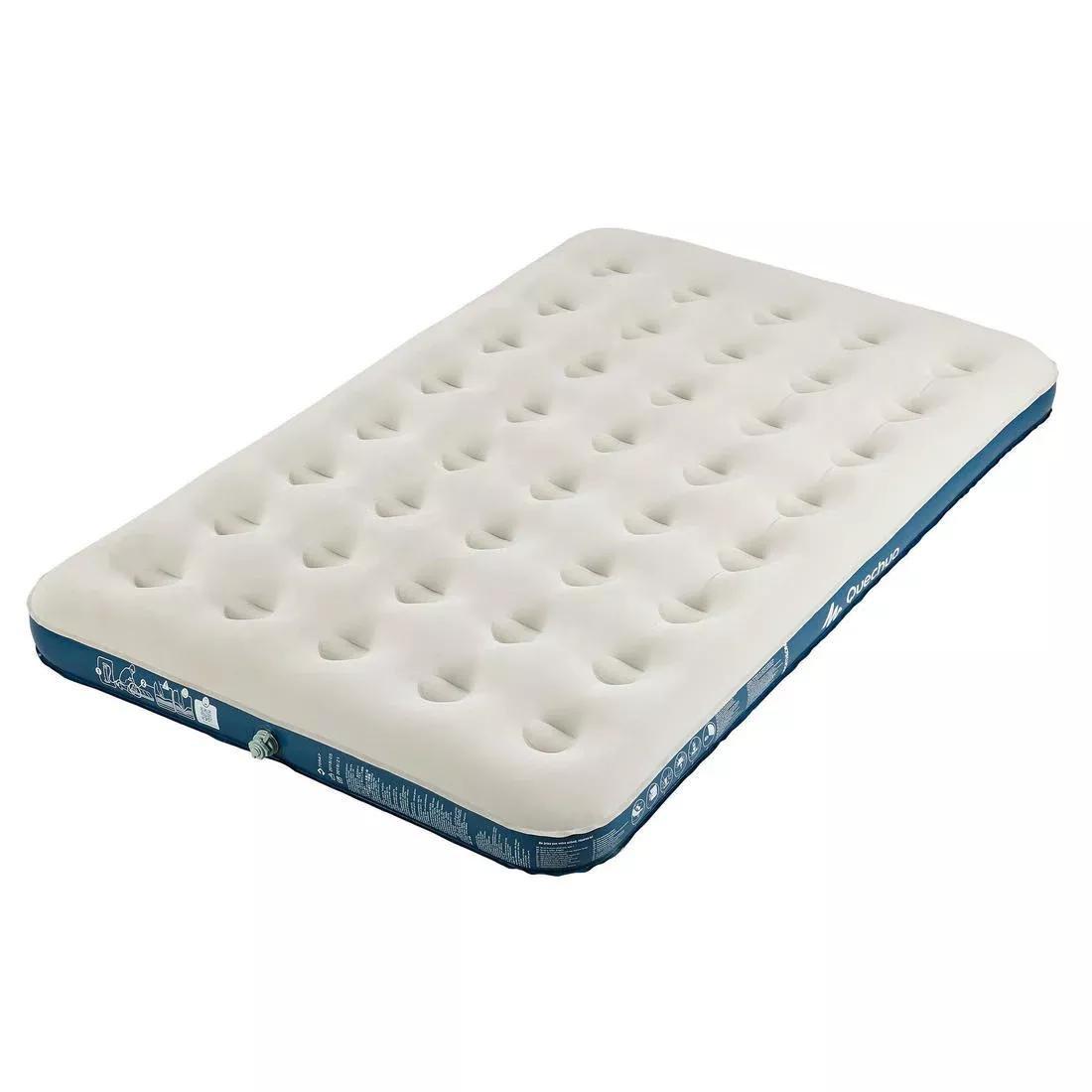 QUECHUA - Double Inflatable Mattress, Putty