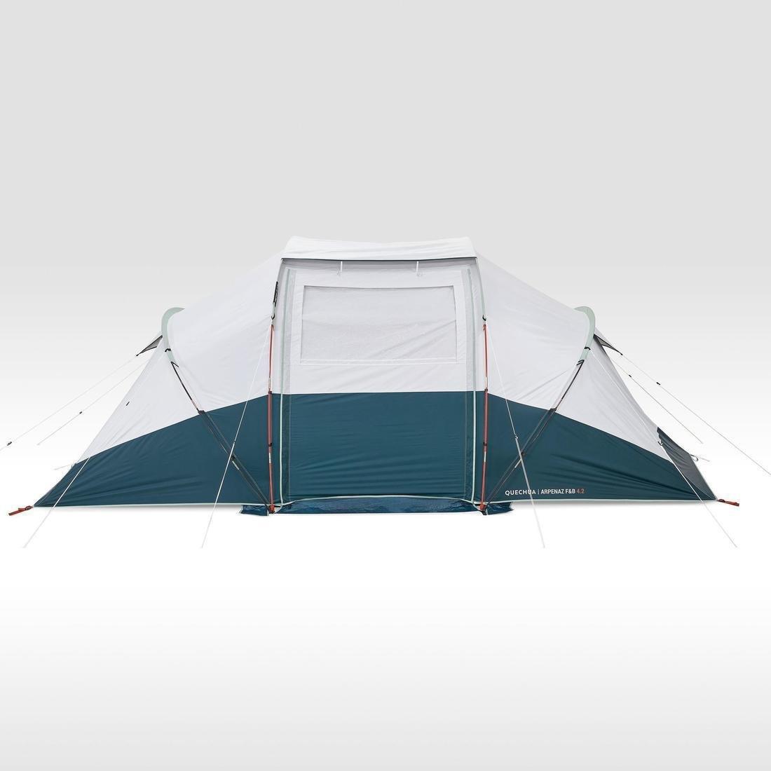Nature Hiking 4 People 2 Bedrooms Camping Tent With Poles, No Color, large image number 5
