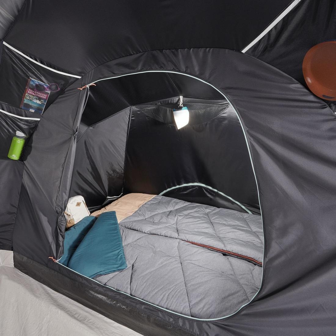 Nature Hiking 4 People 2 Bedrooms Camping Tent With Poles, No Color, large image number 11