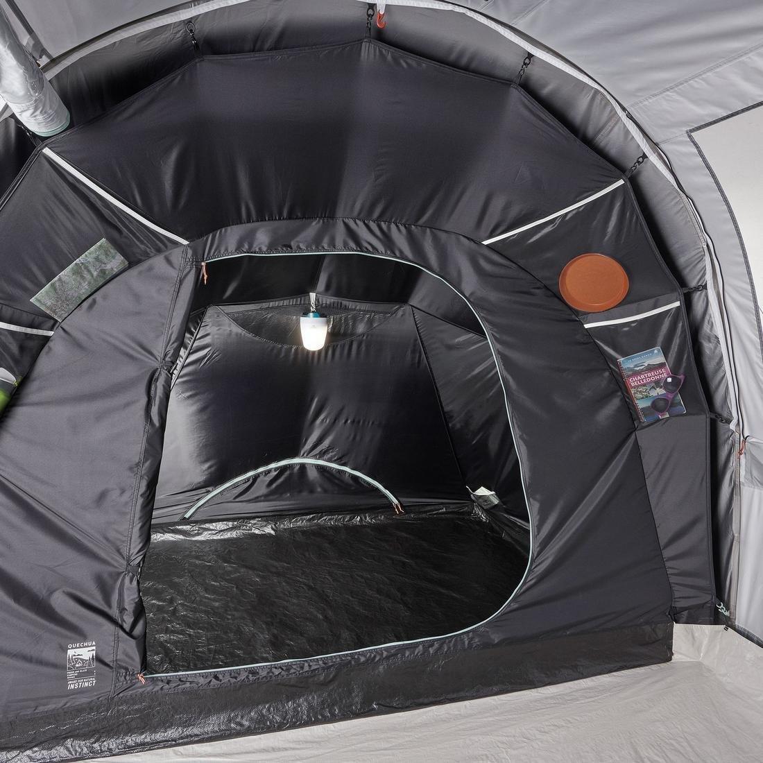 Nature Hiking 4 People 2 Bedrooms Camping Tent With Poles, No Color, large image number 12