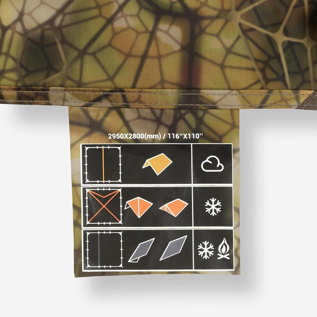 TARP Bushcraft 2.95&nbsp;x&nbsp;2.8 m Waterproof Camouflage Furtiv, Multicolour, No Color, large image number 3