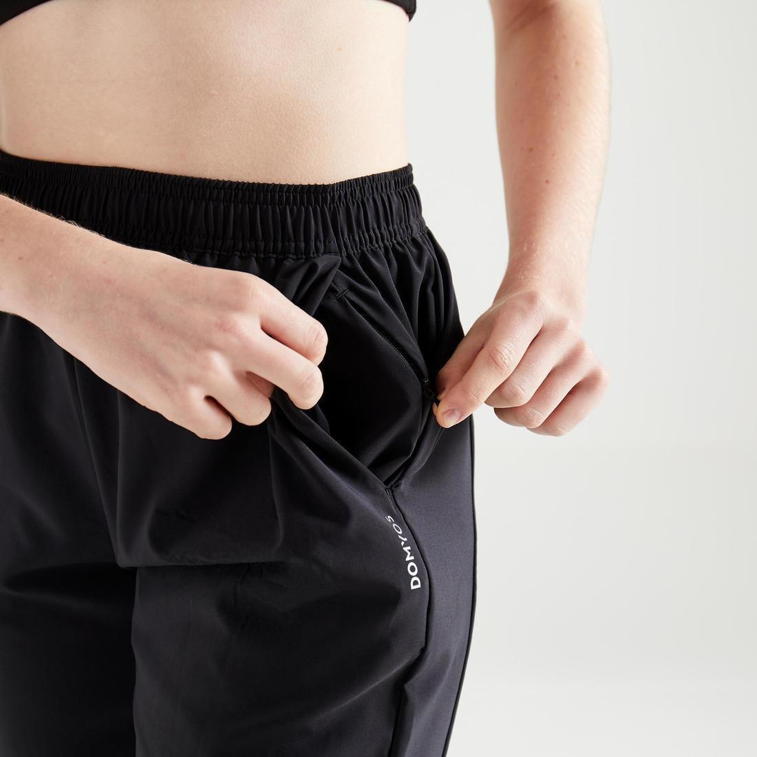 Fitness Carrot-Cut Jogging Bottoms, Black, , large image number 2
