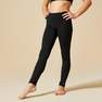 DOMYOS - Girls' Artistic Gymnastics Leggings 500 - Black/Sequins