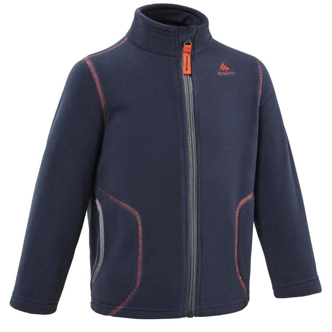 Kids' MH150 Hiking fleece Jacket, Navy, , large image number 1