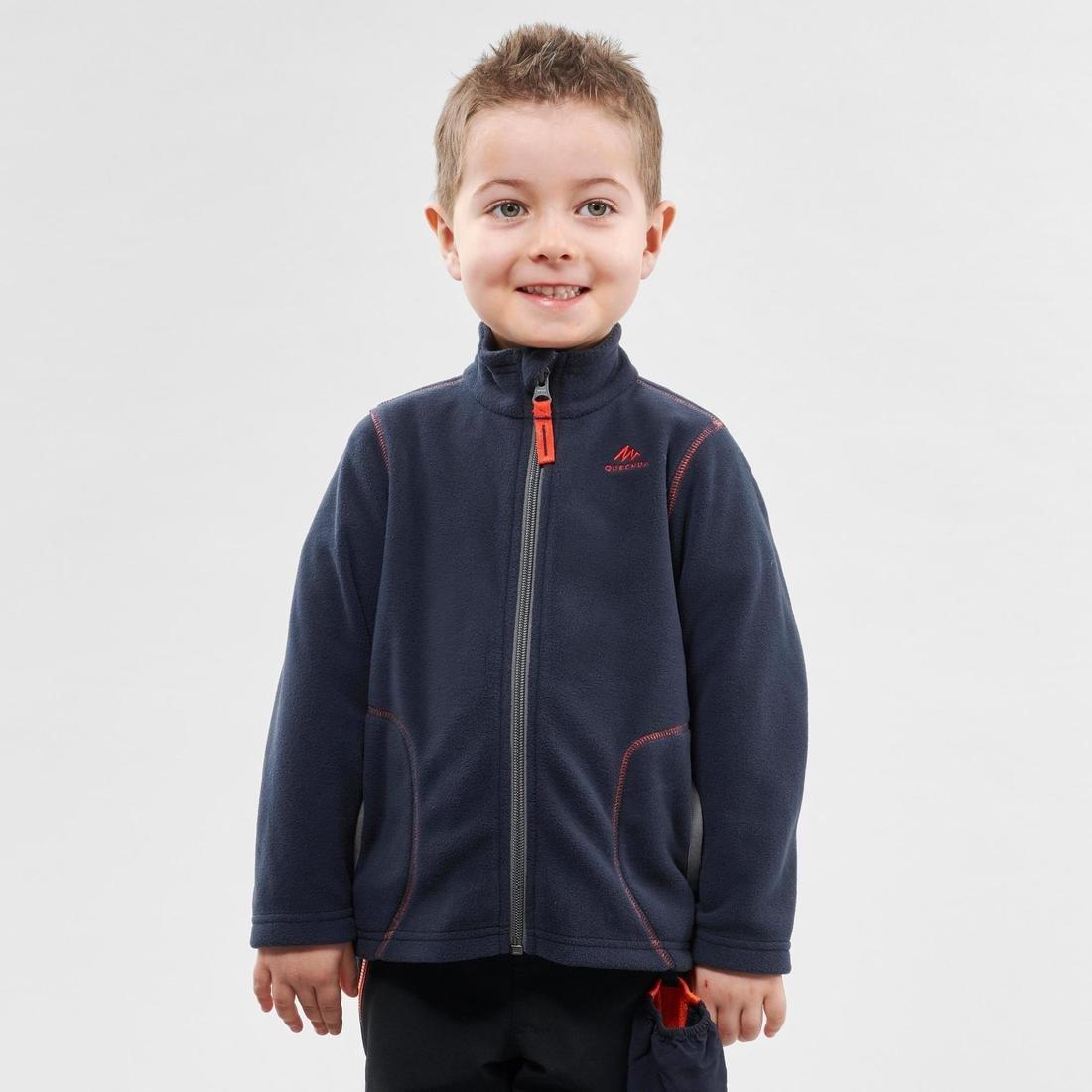 Kids' MH150 Hiking fleece Jacket, Navy, , large image number 4