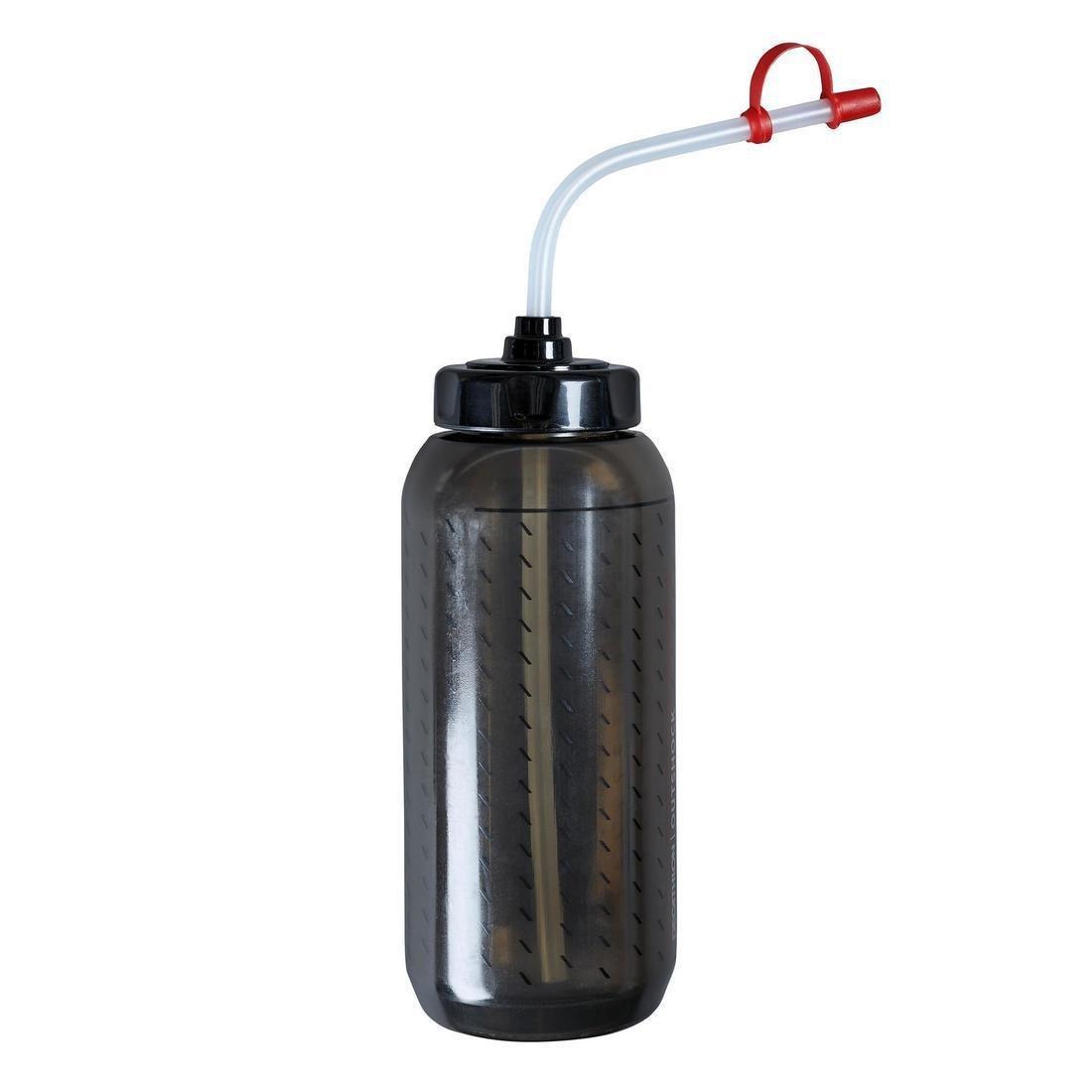Boxing Water Bottle With Straw, Black, No Color, large image number 1