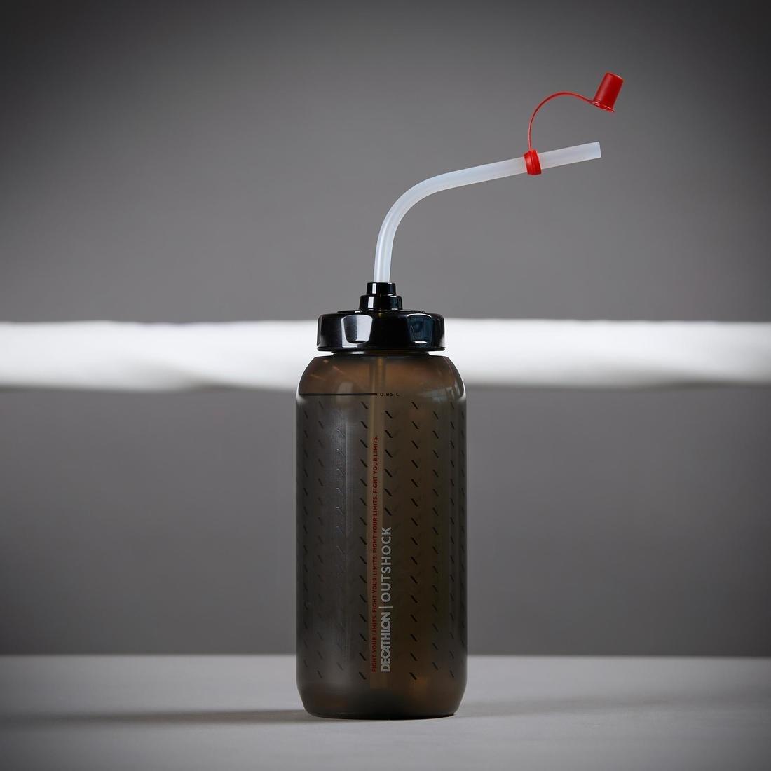 Boxing Water Bottle With Straw, Black, No Color, large image number 3