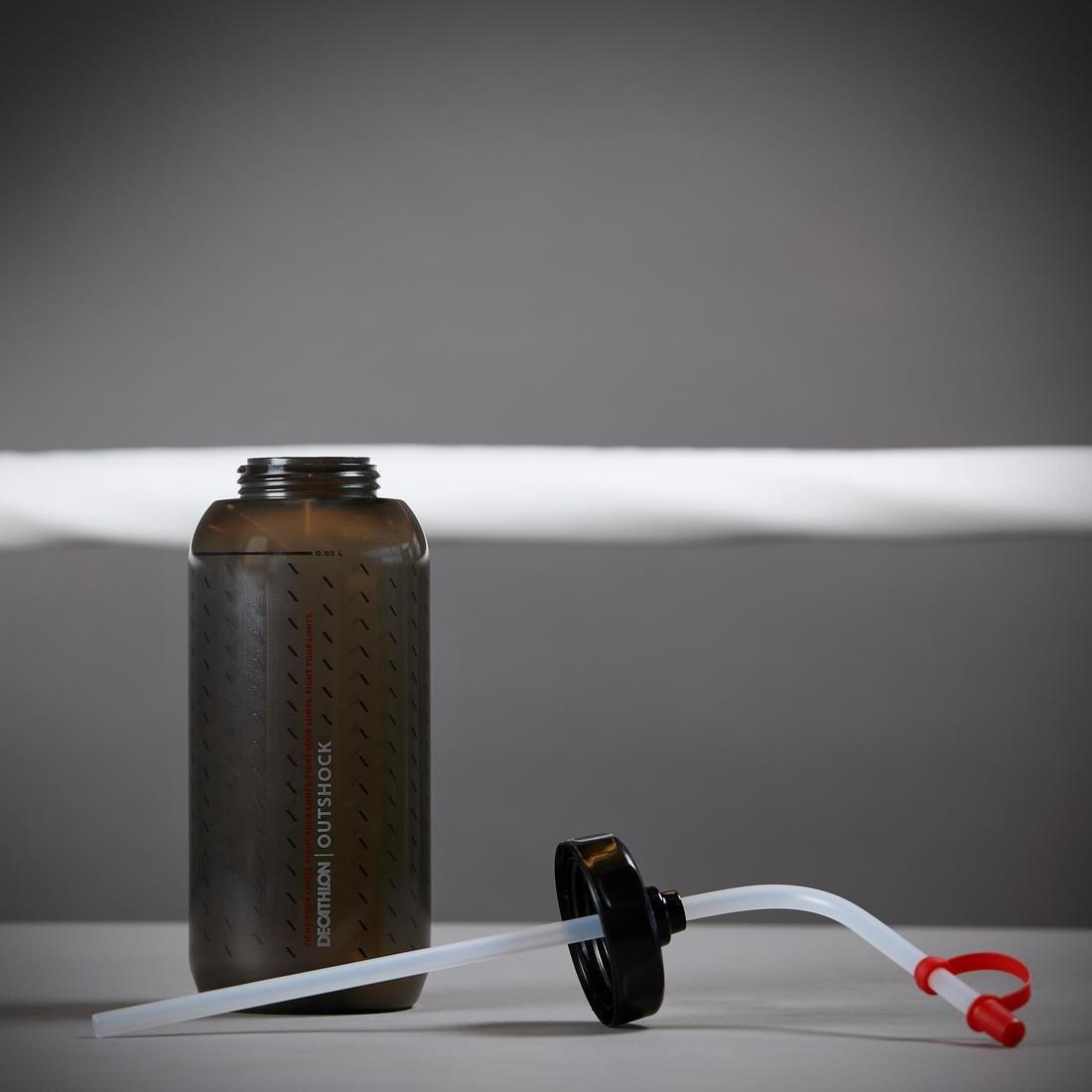 Boxing Water Bottle With Straw, Black, No Color, large image number 4