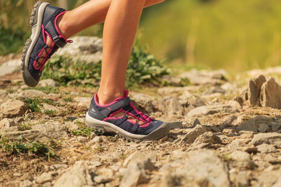 Kids Unisex Walking Sandals, Navy, No Color, large image number 6