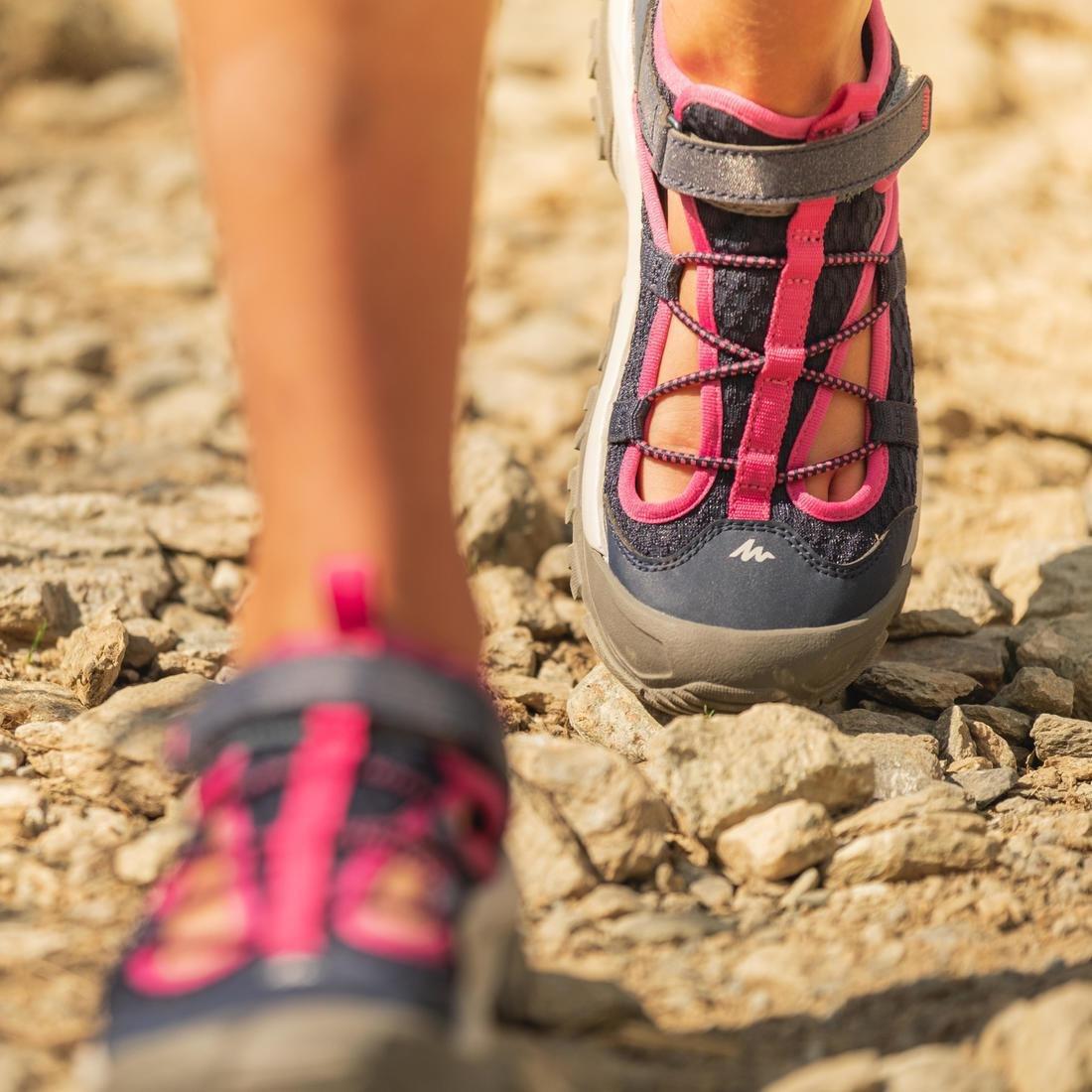 Kids Unisex Walking Sandals, Navy, No Color, large image number 7