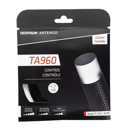 ARTENGO - Monofilament Tennis Strings TA 960 Control, Black
