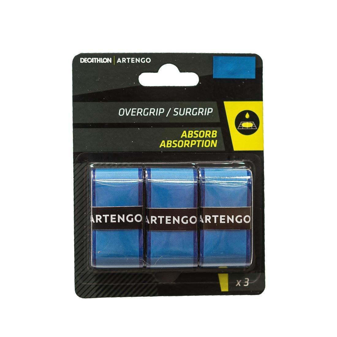 Tennis Racket Overgrip Absorb 3-Pack, Black, No Color, large image number 4